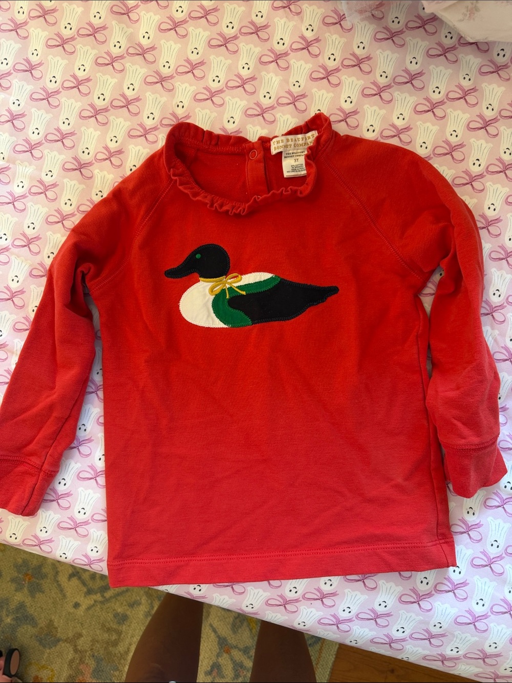 TBBC Red Duck Appliqué Top